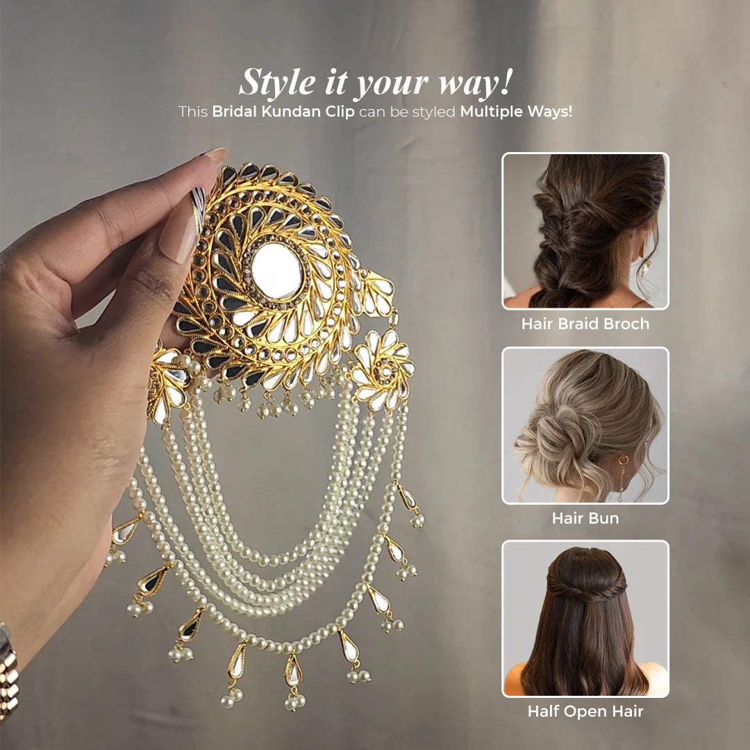Bridal Kundan Hair Clip
