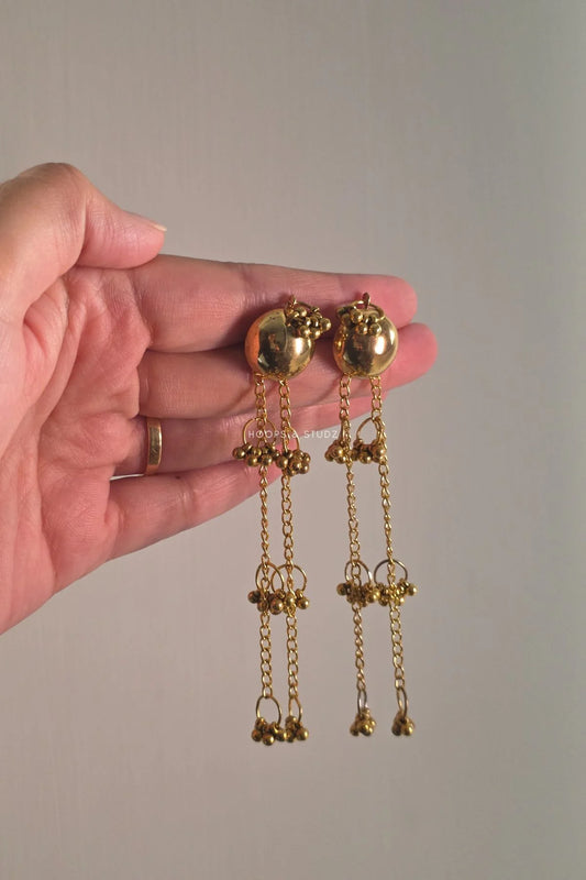Jhankar Long Chain Earrings