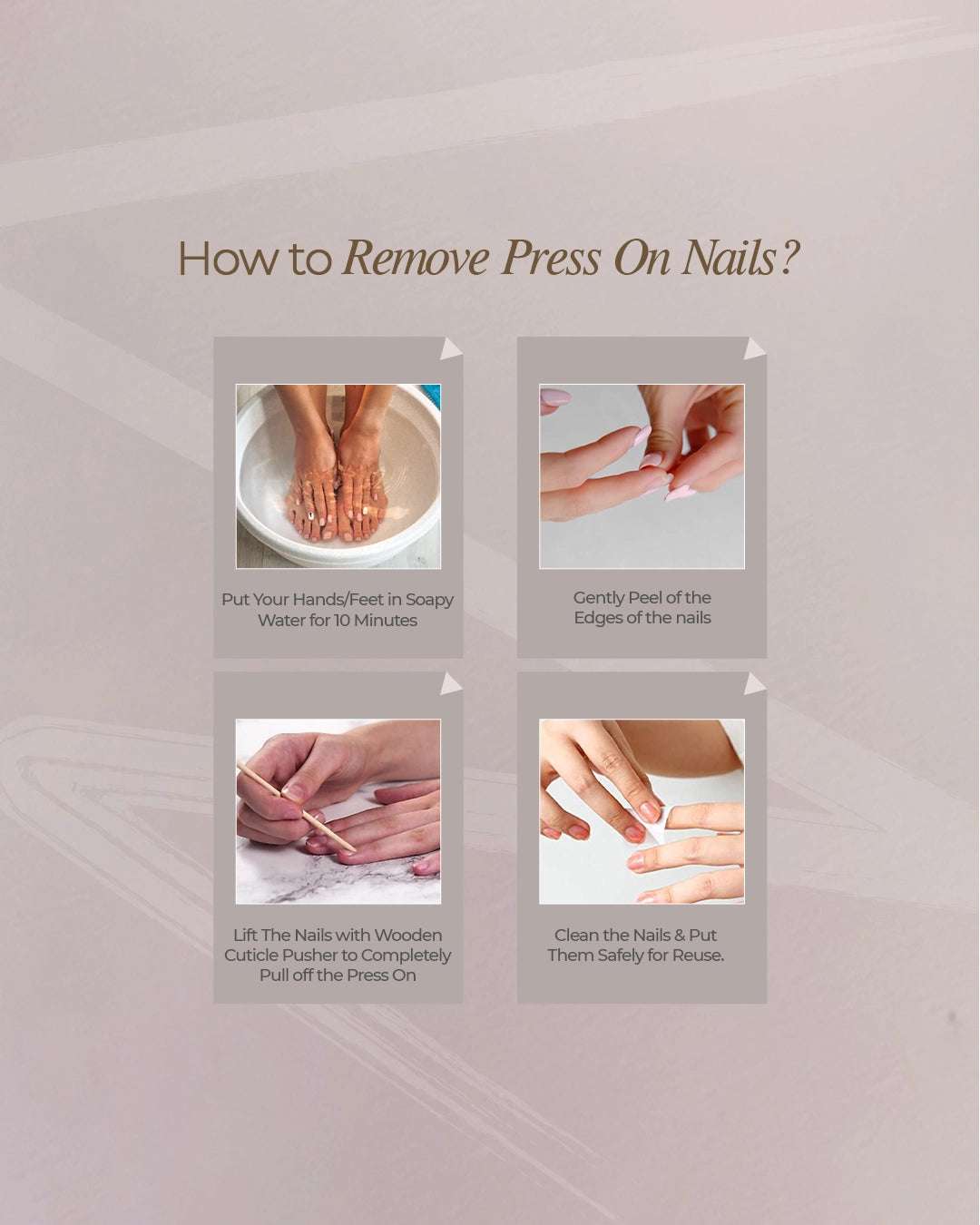 Long Square French Tips Press on Nails - N016