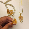 Crown & Pearls Pendant Set