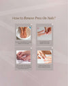 French Almond Press on Nails - N007