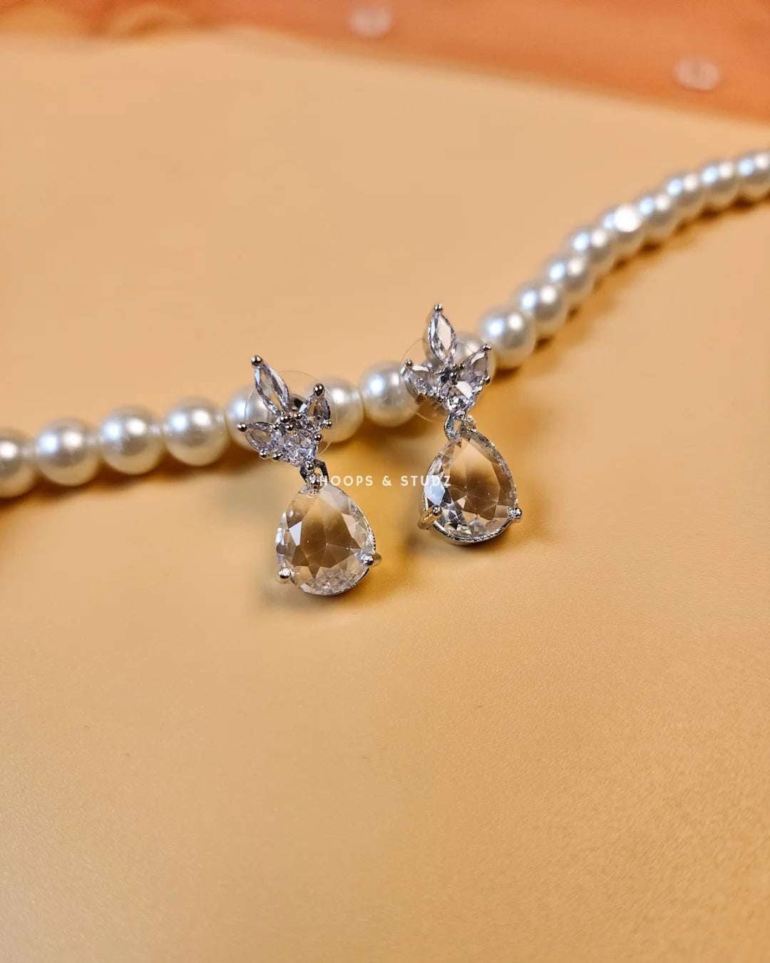 Rosette Earrings - Sparking Crystal