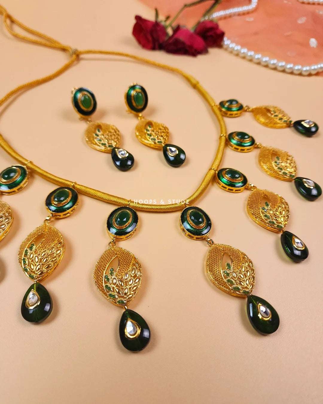 Aleema Polki Kundan Jewellery Set