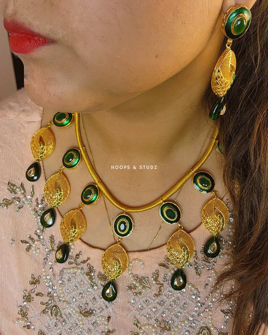 Aleema Polki Kundan Jewellery Set