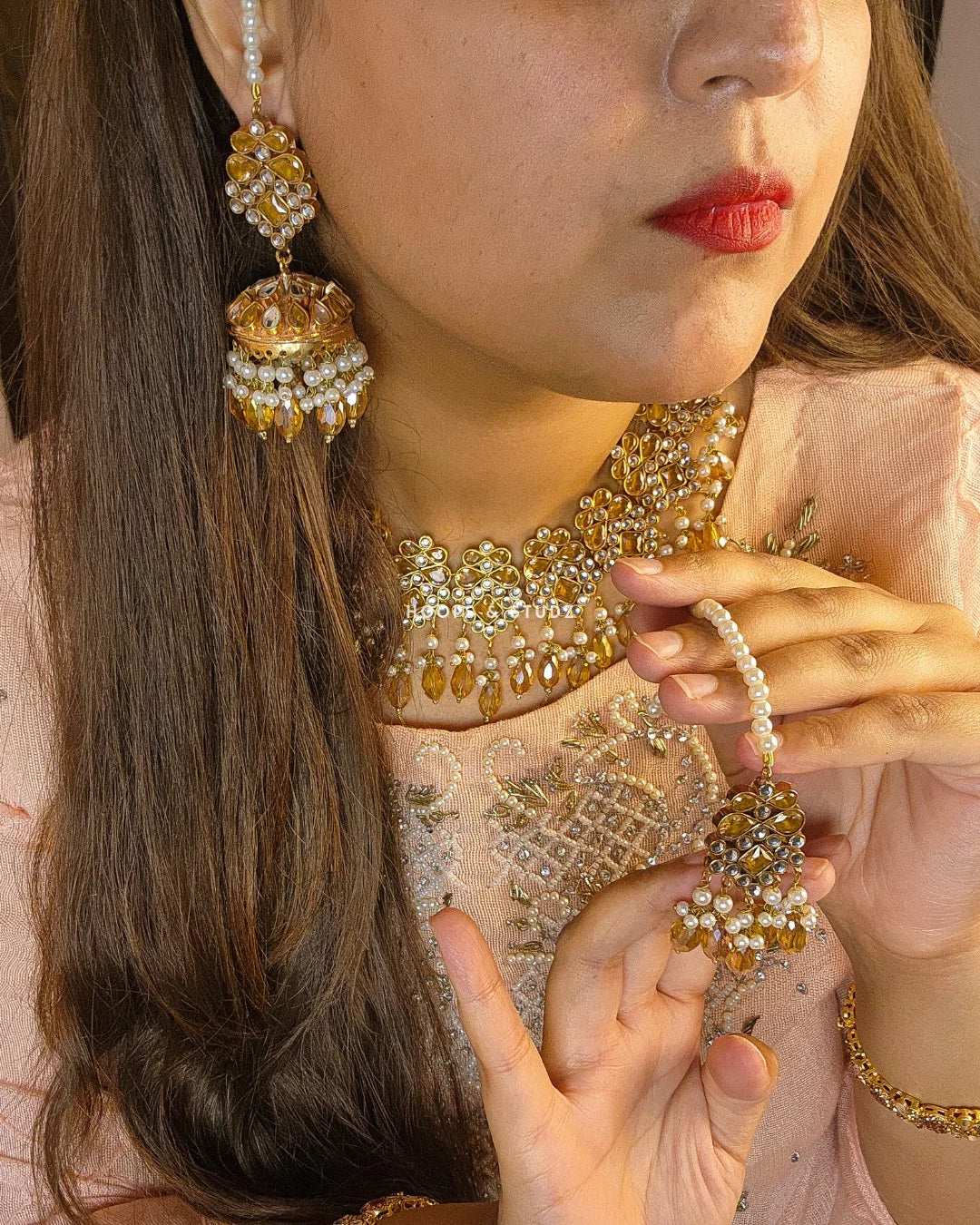 Hanna kundan bridal set