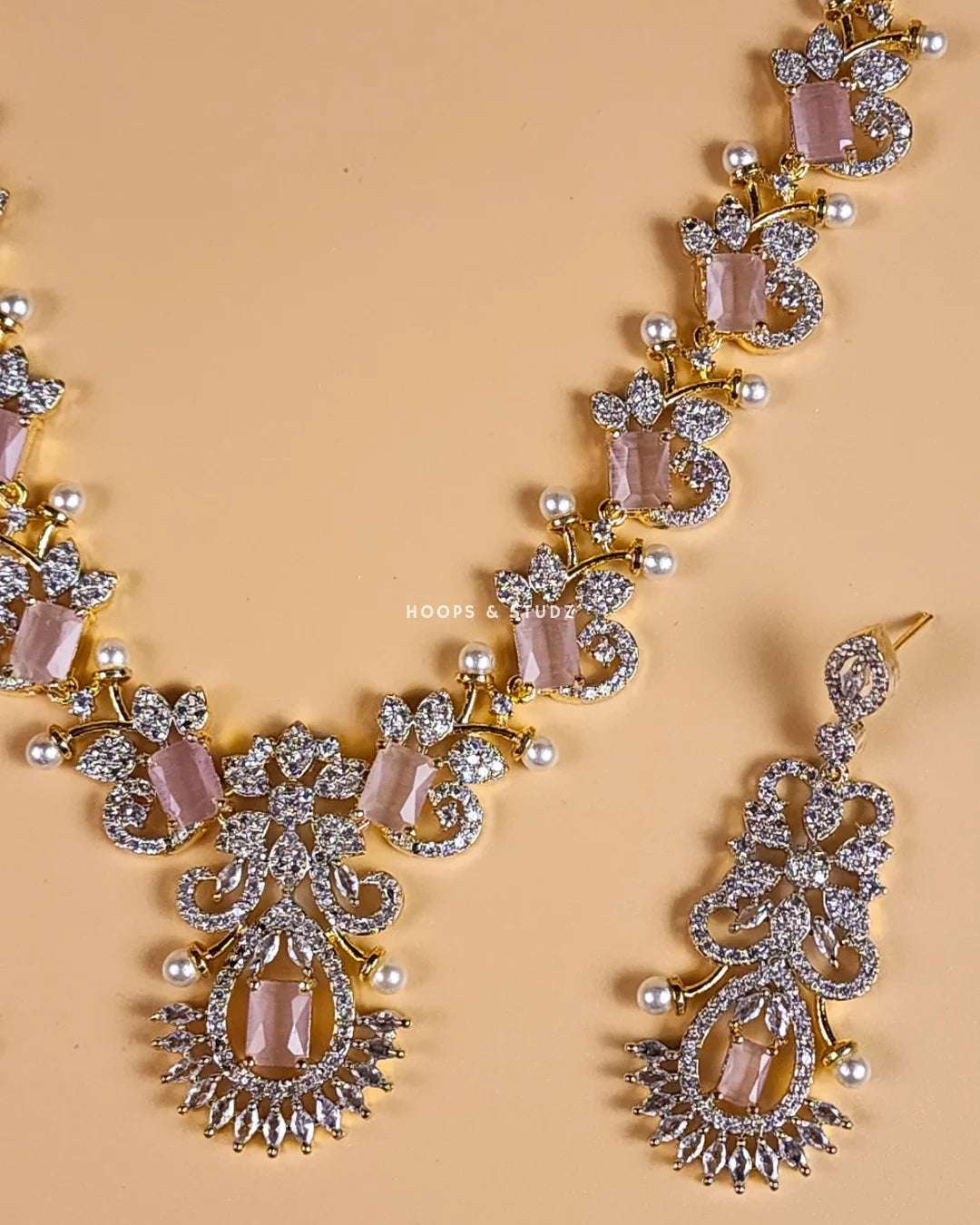 Lily Zircon Reception Jewelry Set