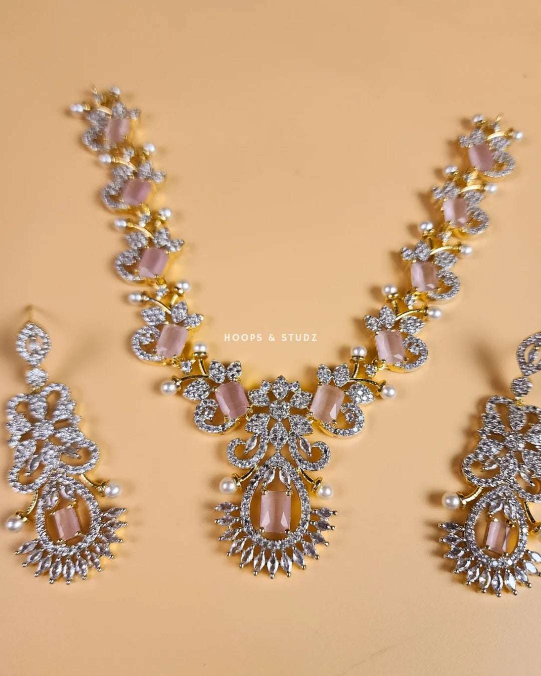 Lily Zircon Reception Jewelry Set