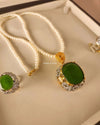 Jashan - Pearl Necklace Set - Green