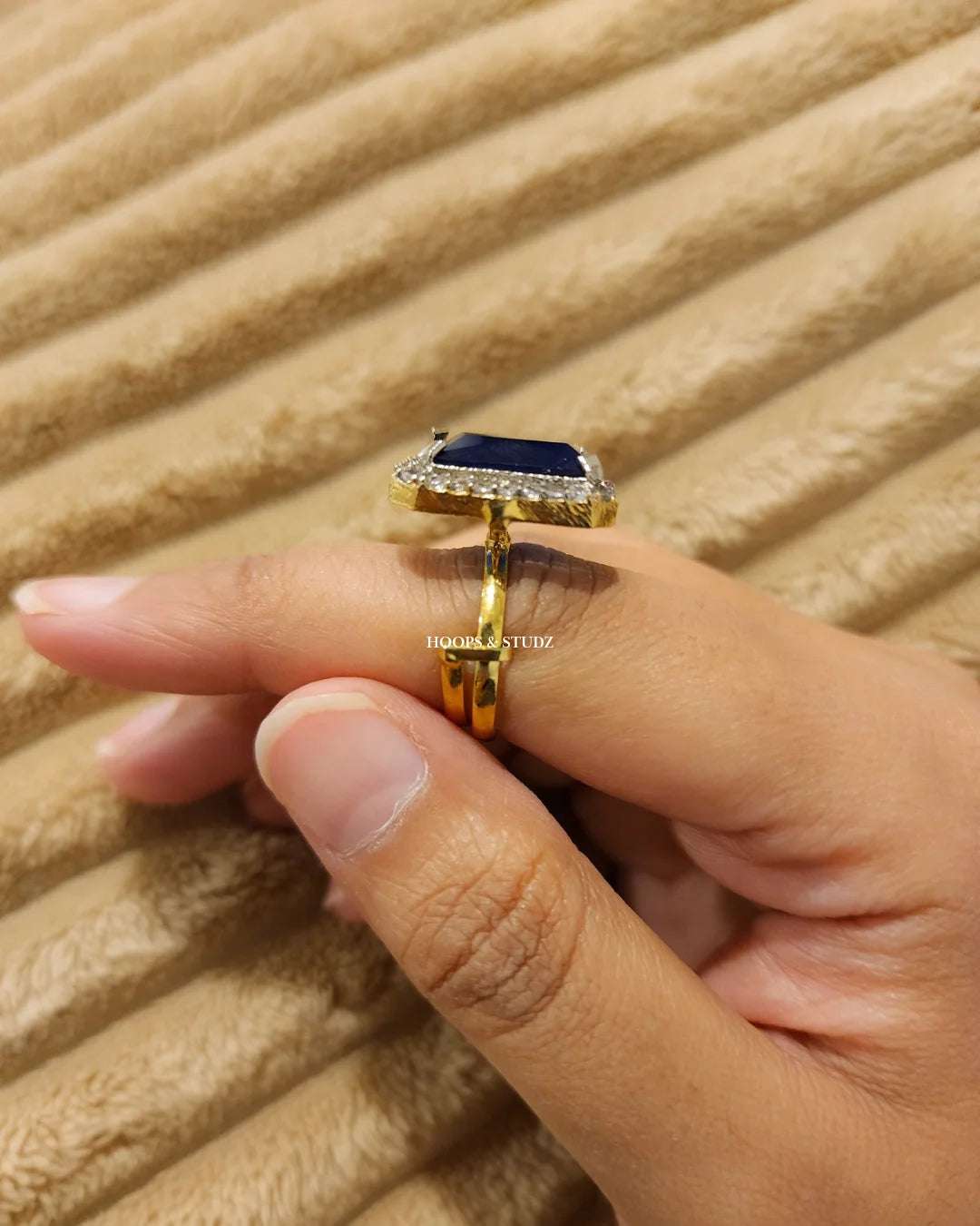 Diana Adjustable Ring - Sapphire