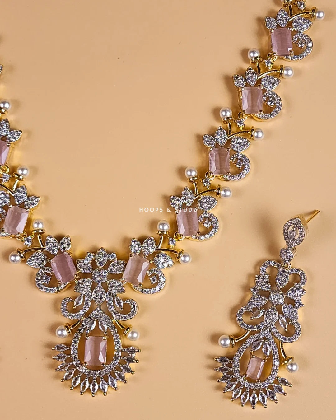 Lily Zircon Reception Jewelry Set