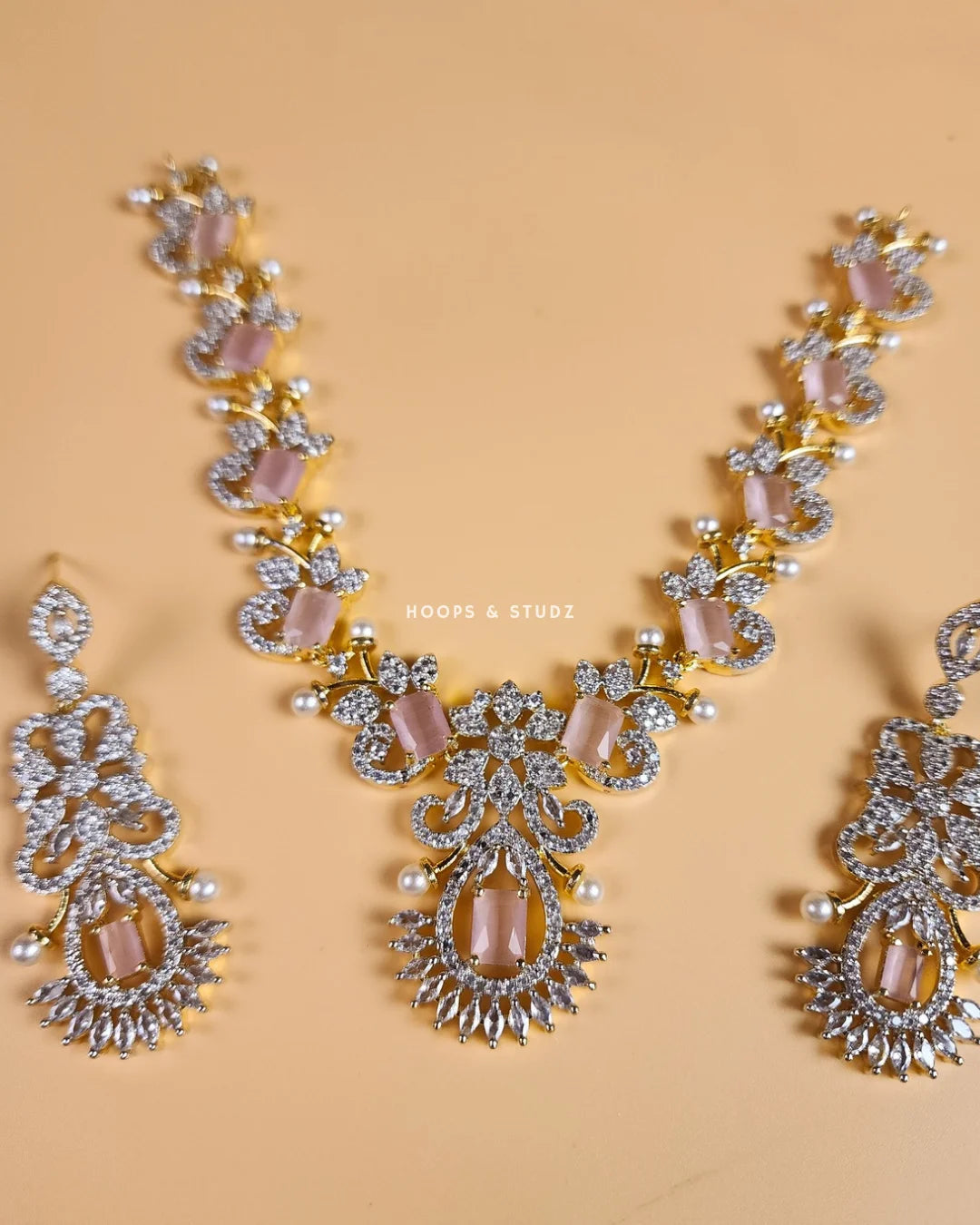 Lily Zircon Reception Jewelry Set
