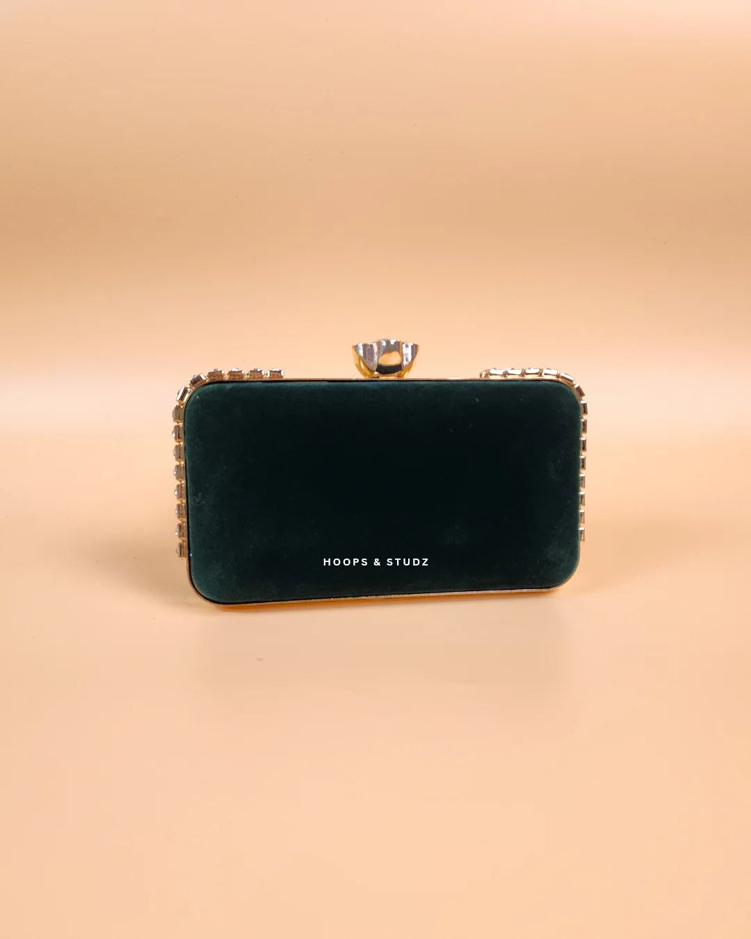 Emma emerald rhinestones two-way clutch