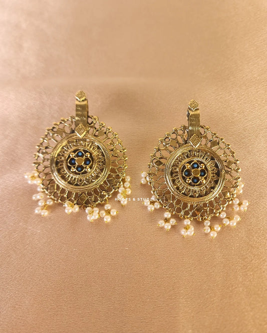 Brekhna Droplet Tribal Earrings - Ferozi