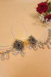Jamila Farshi Kundan Earrings three layered Sahary
