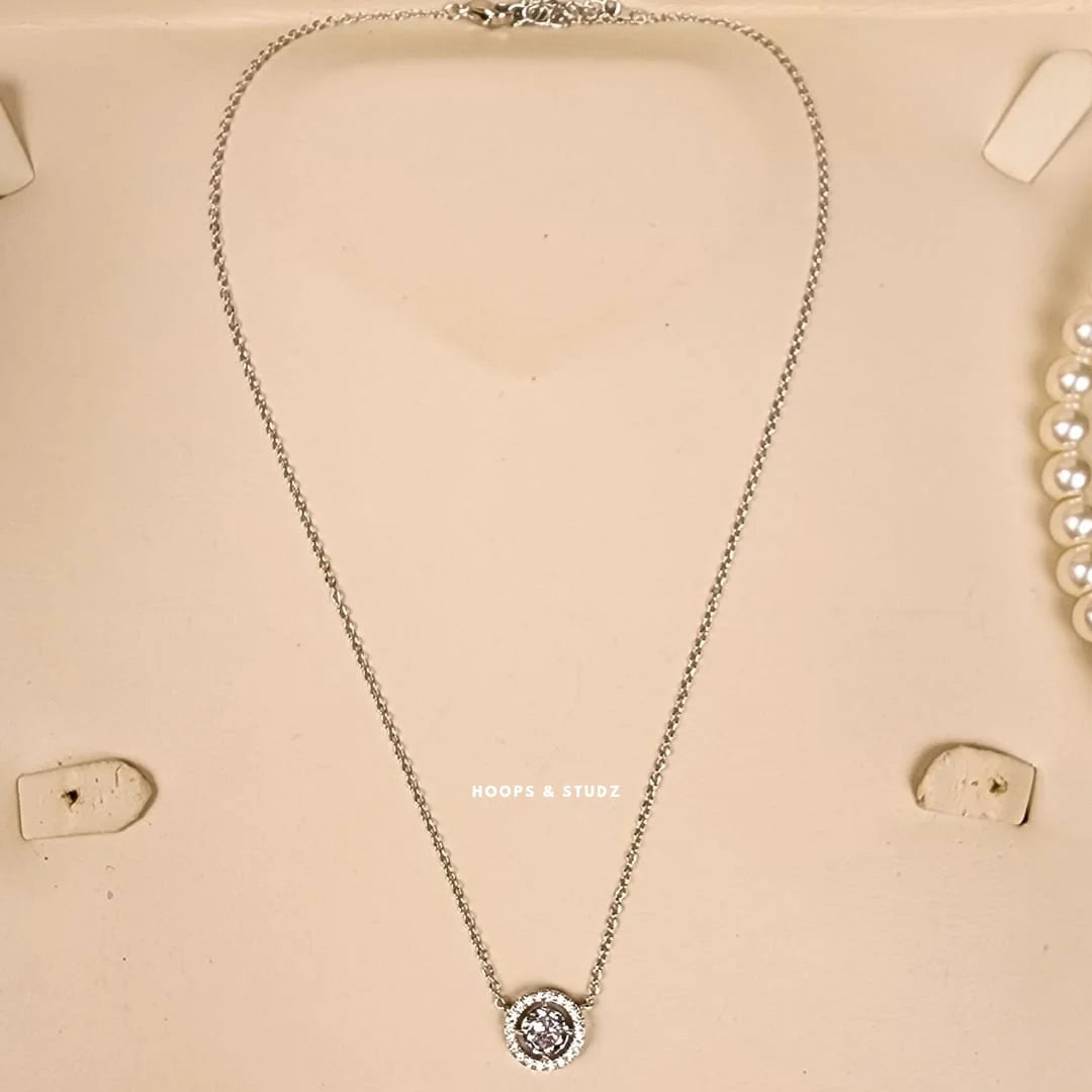 Zircon Crystal Pendant Necklace