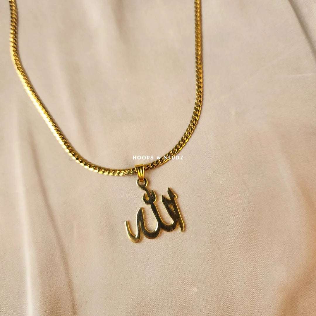 ALLAH gold plated pendant - Medium