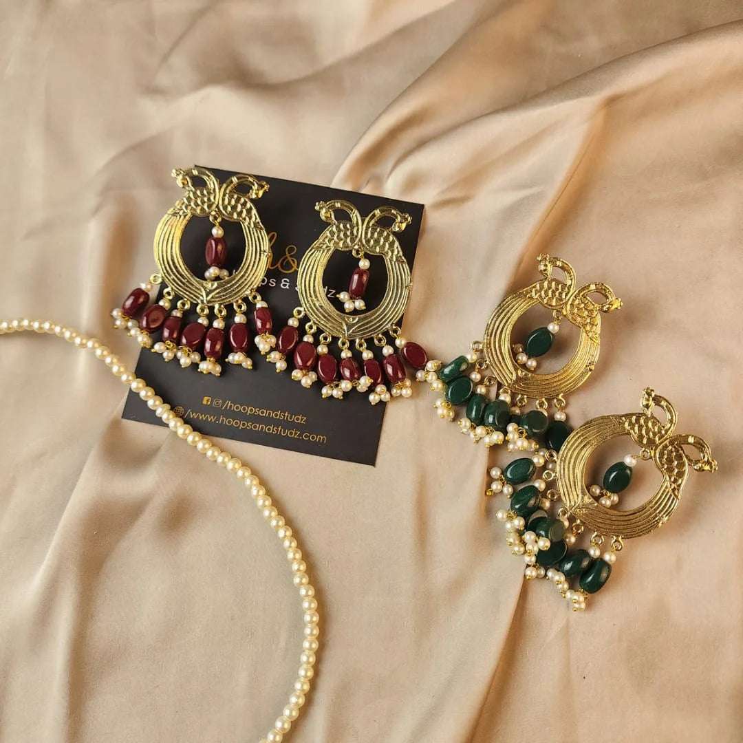 Helai Green Earrings