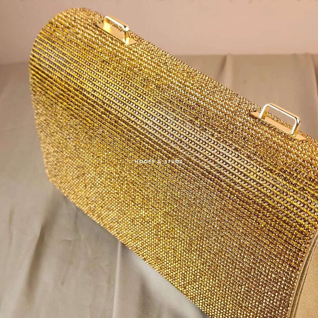 Nora Fancy clutch Bag - Golden