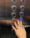 Glossy Almond Burgundy Press on Nails - N008