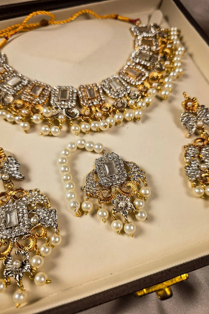 Laila Two toned Bridal Jewelry Set