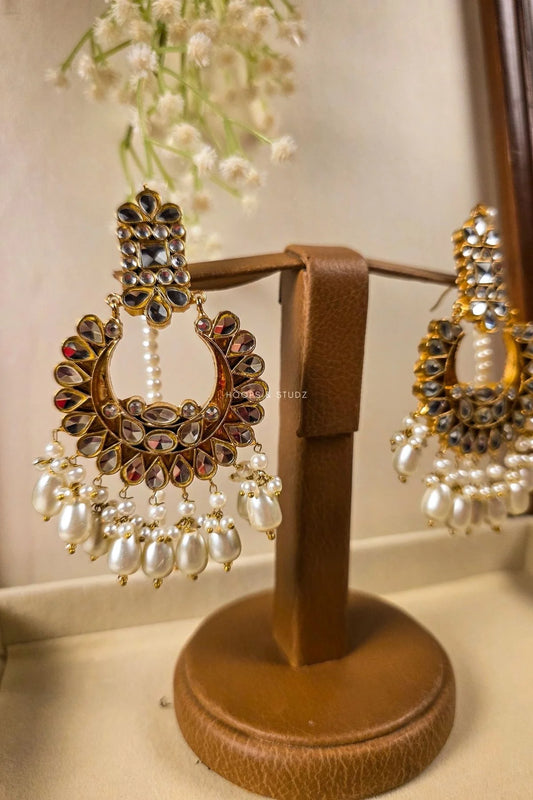 Sahar Polki Chandbali Earrings