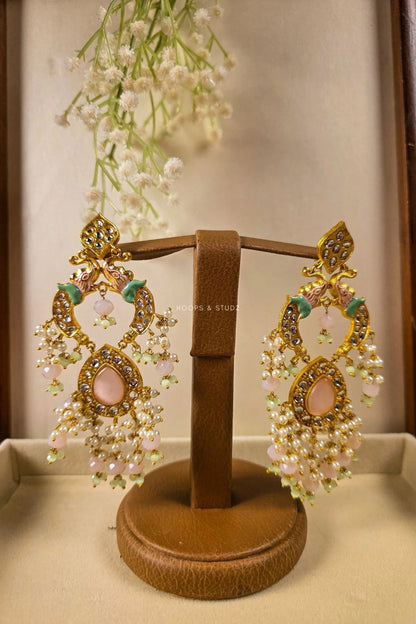 Lehna Peacock Jhumka