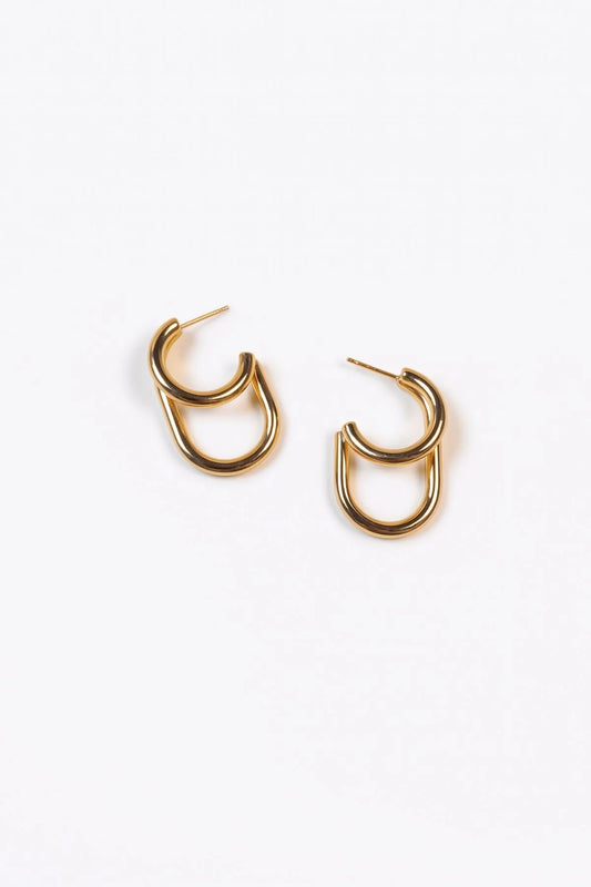 Elated Gold-Plated Hoop Earrings