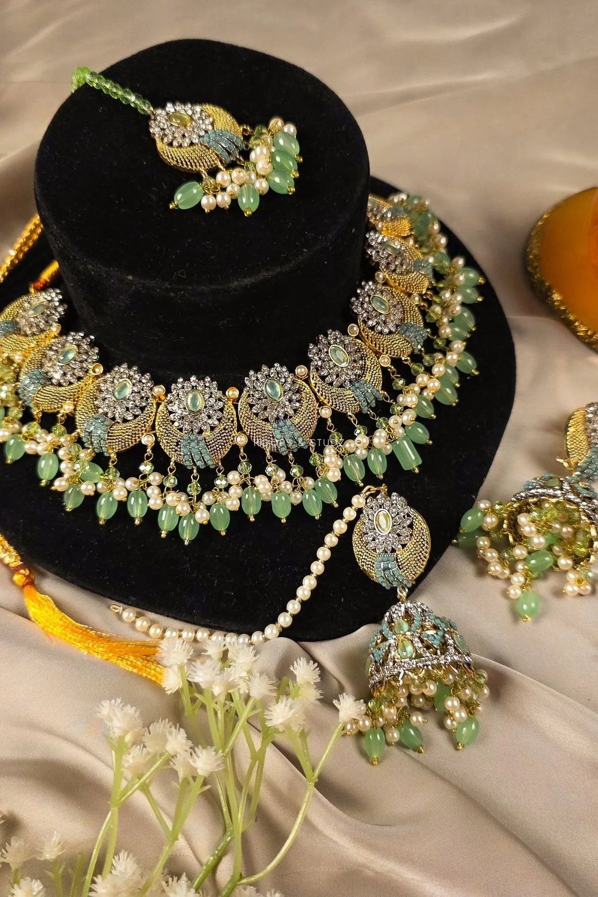 Pamaal Bridal Jewelry Set - Mint