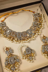 Laila Two toned Bridal Jewelry Set