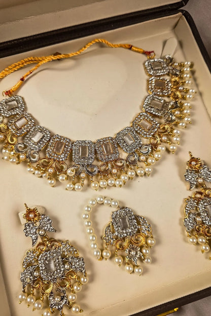 Laila Two toned Bridal Jewelry Set
