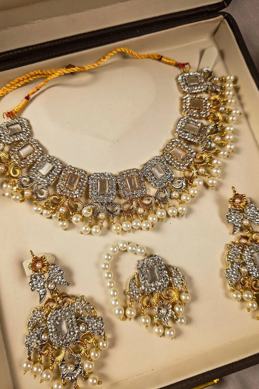 Laila Two toned Bridal Jewelry Set