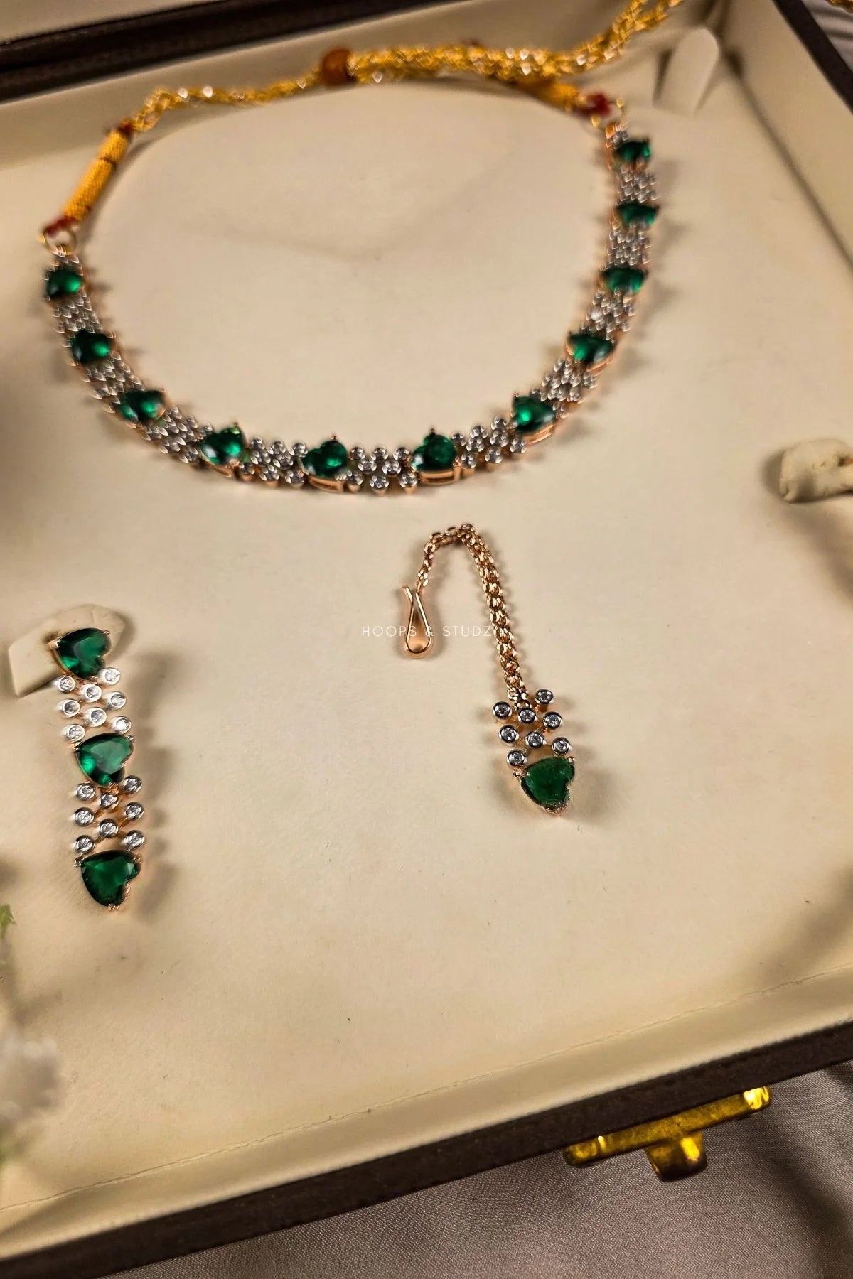 Lily Zircon Necklace Set — Heart-Cut Statement Set
