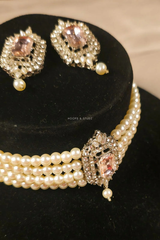Palwasha Pearl Choker Jewelry Set
