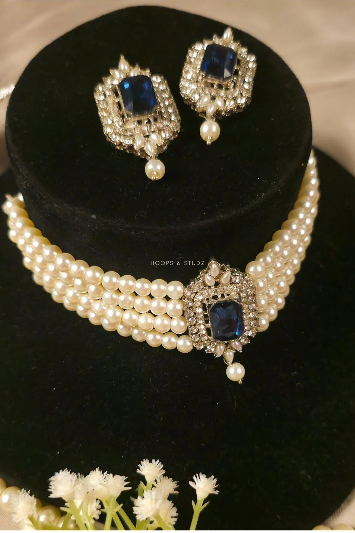 Palwasha Pearl Choker Jewelry Set