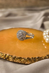 Elena Floral Halo Ring