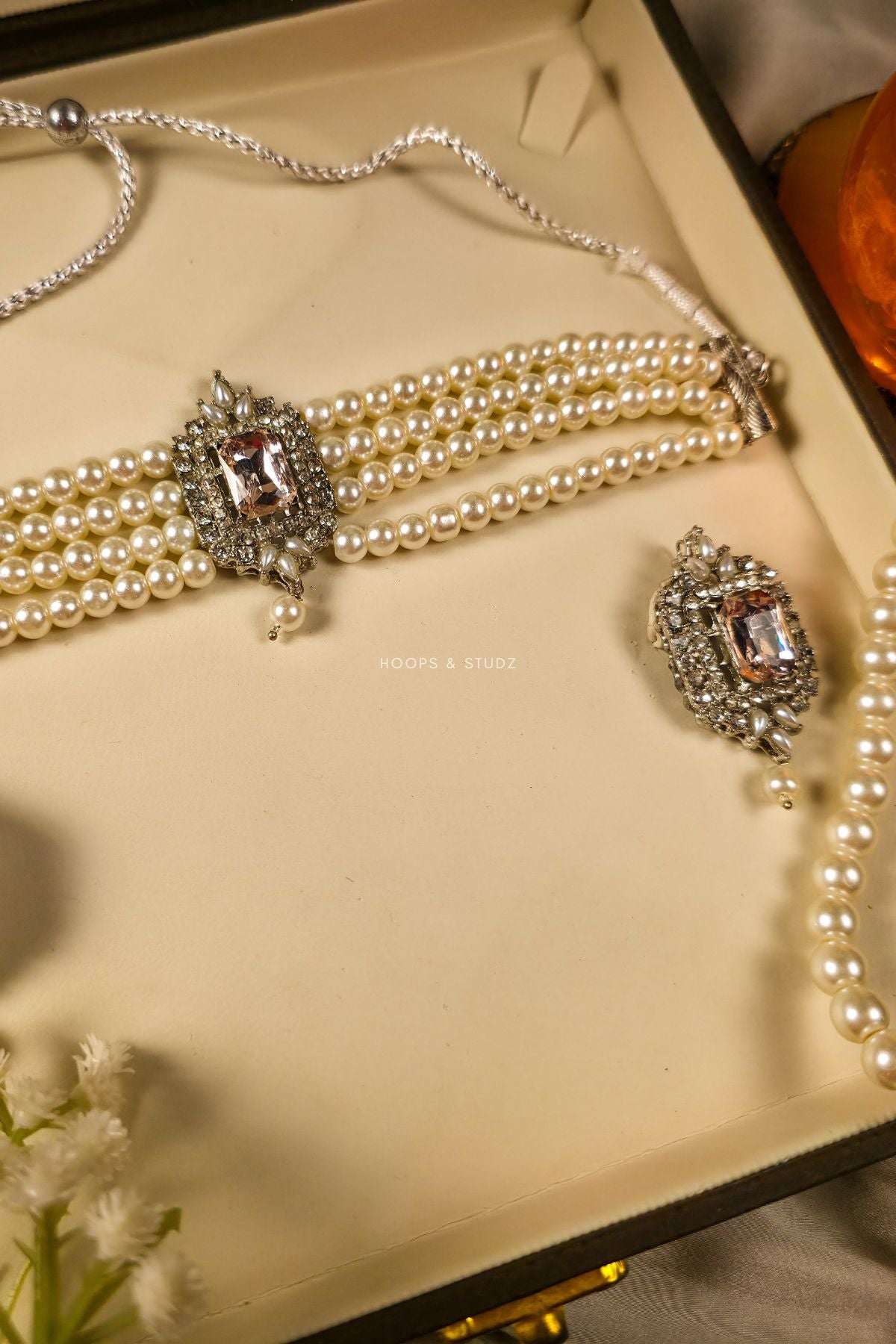 Palwasha Pearl Choker Jewelry Set