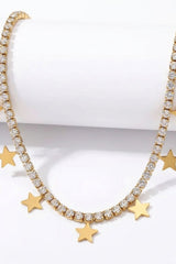 Stars and Galaxy Gold Plated Necklace
