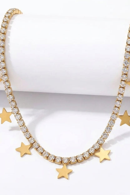 Stars and Galaxy Gold Plated Necklace