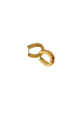 D Hoop Earrings - Golden