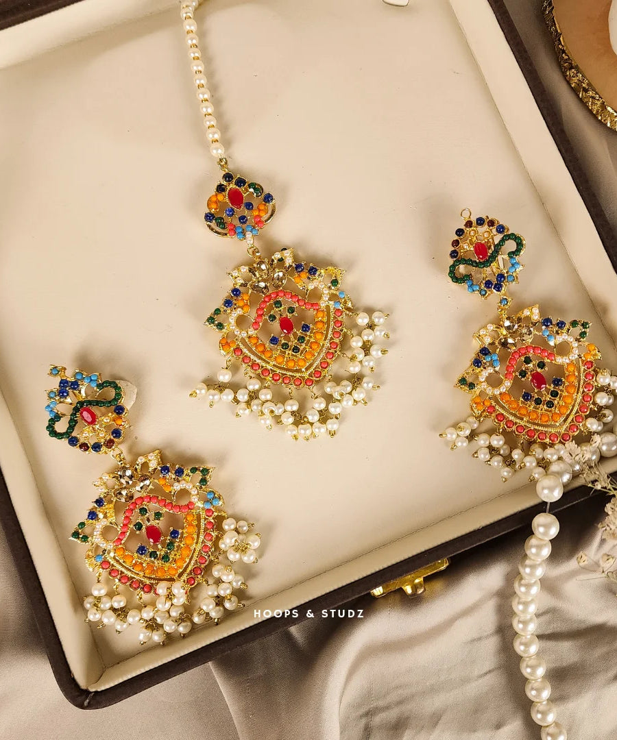 Namrata Earrings/Teeka Set - Wedding Jewellery