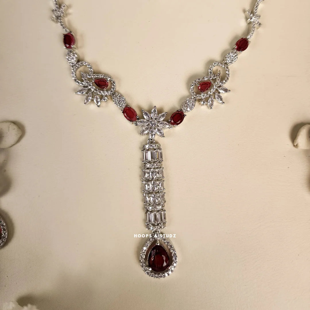 Naba Zircon Set - Maroon