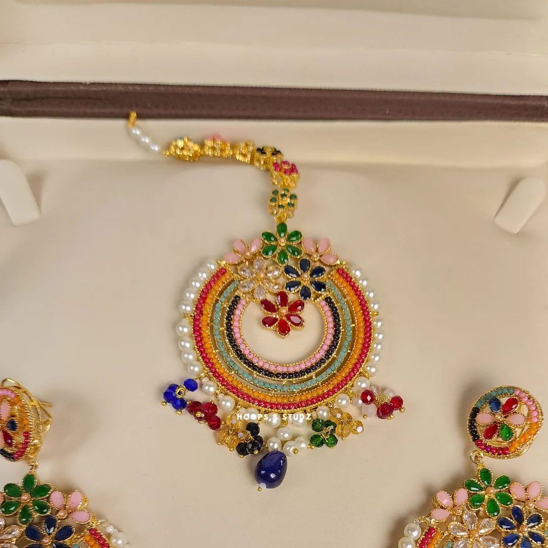 Tia Earrings/Teeka Set