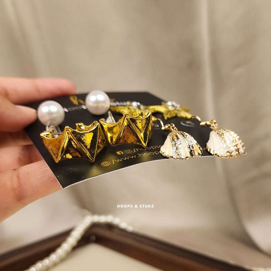 Pack of Four Earrings - Sea Theme