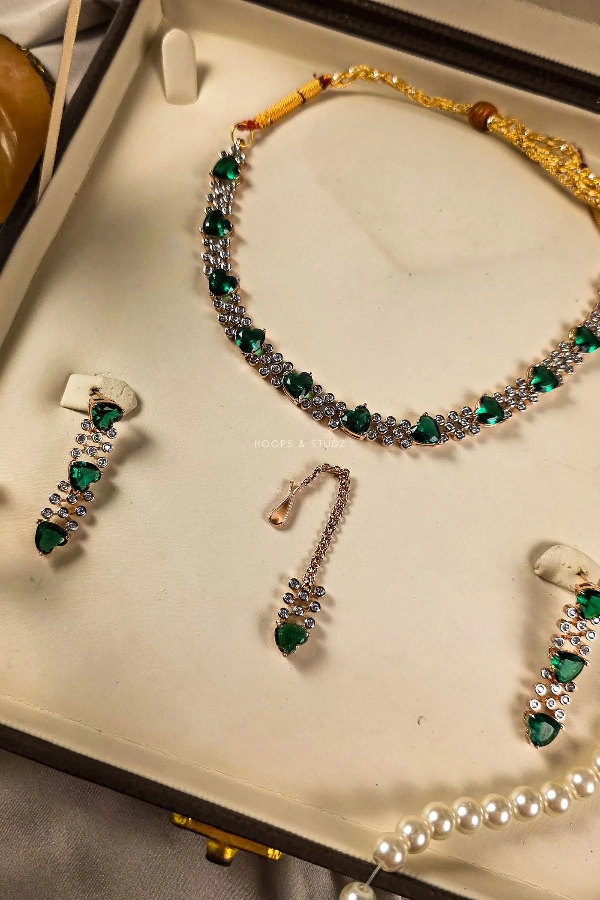 Lily Zircon Necklace Set — Heart-Cut Statement Set