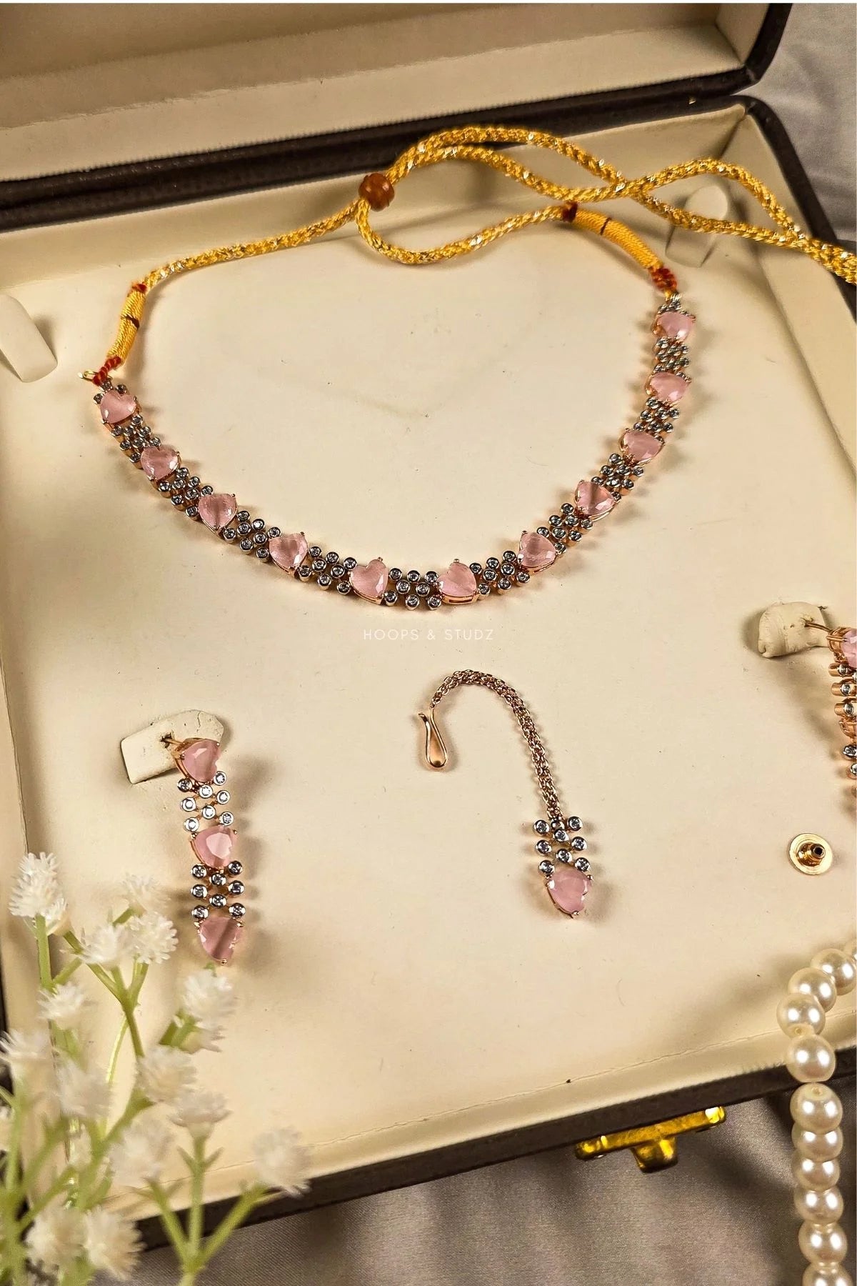 Lily Zircon Necklace Set — Heart-Cut Statement Set