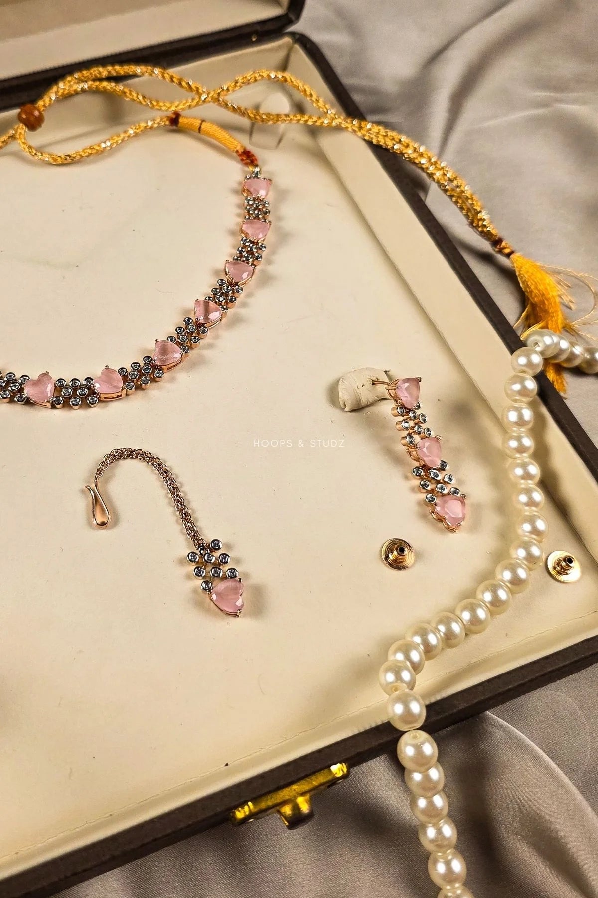 Lily Zircon Necklace Set — Heart-Cut Statement Set