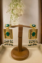 Fabeeha Tribal Drop Earrings | Stone Gold Earrings