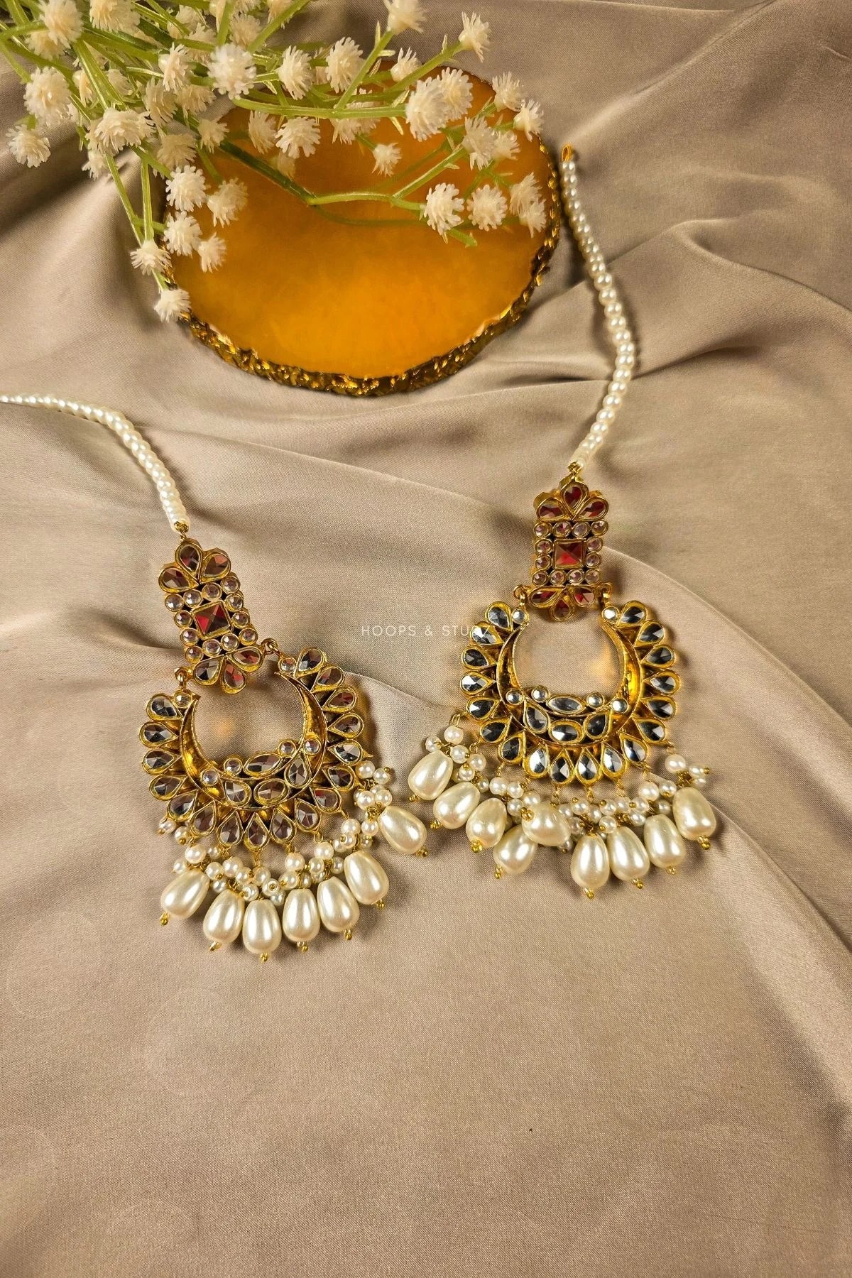 Sahar Polki Chandbali Earrings