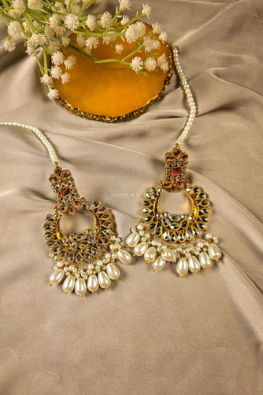 Sahar Polki Chandbali Earrings