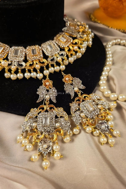 Laila Two toned Bridal Jewelry Set